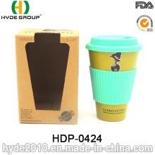 Taza de café de fibra de bambú biodegradable portátil no tóxico (HDP-0424)